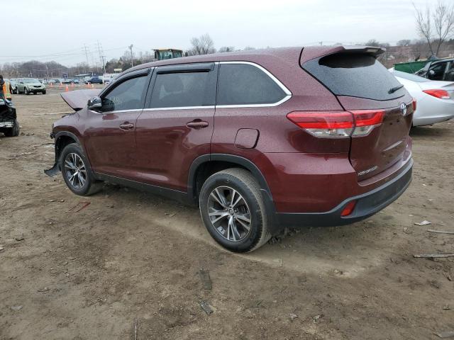 5TDBZRFH6KS943767 - 2019 TOYOTA HIGHLANDER LE BURGUNDY photo 2