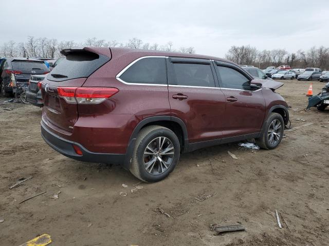 5TDBZRFH6KS943767 - 2019 TOYOTA HIGHLANDER LE BURGUNDY photo 3