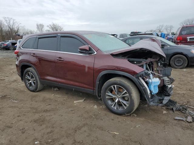 5TDBZRFH6KS943767 - 2019 TOYOTA HIGHLANDER LE BURGUNDY photo 4