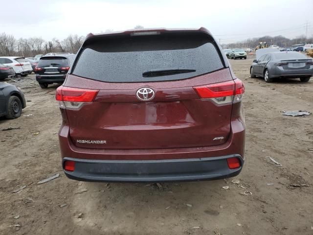 5TDBZRFH6KS943767 - 2019 TOYOTA HIGHLANDER LE BURGUNDY photo 6