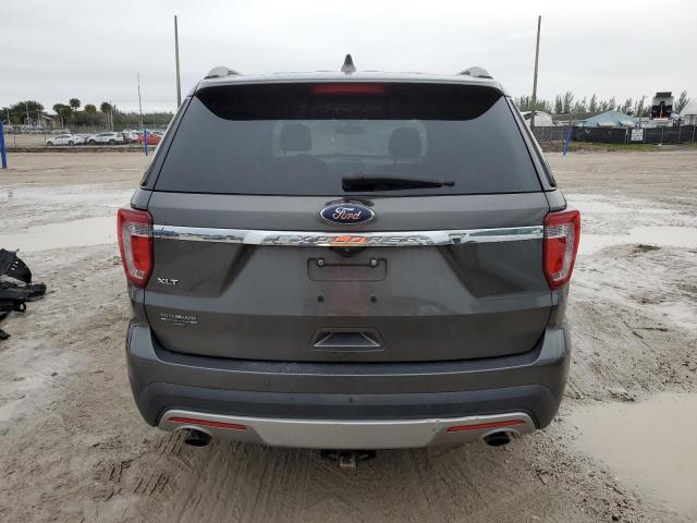 1FM5K7D84HGB60180 - 2017 FORD EXPLORER XLT GRAY photo 6