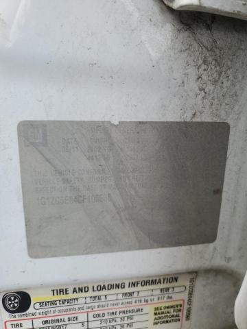 1G1ZC5E04CF105560 - 2012 CHEVROLET MALIBU 1LT WHITE photo 12