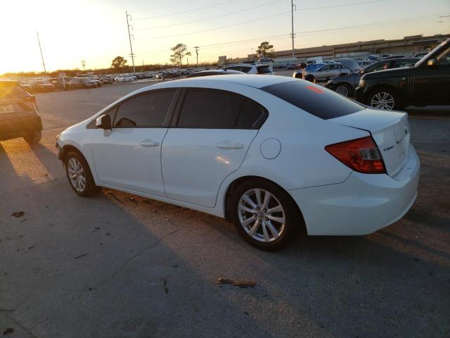 19XFB2F91CE343000 - 2012 HONDA CIVIC EXL WHITE photo 2