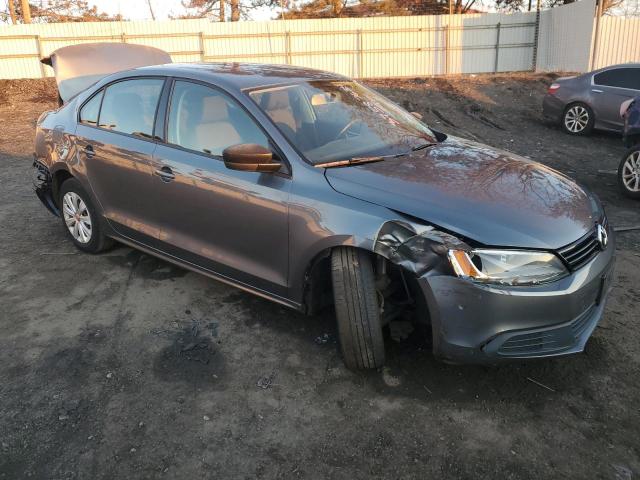 3VW2K7AJ0DM294258 - 2013 VOLKSWAGEN JETTA BASE GRAY photo 4