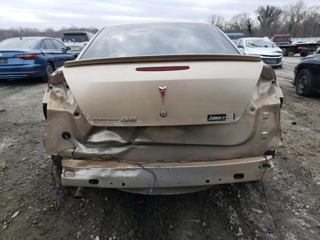 1G2ZF57B084224775 - 2008 PONTIAC G6 VALUE LEADER GOLD photo 6