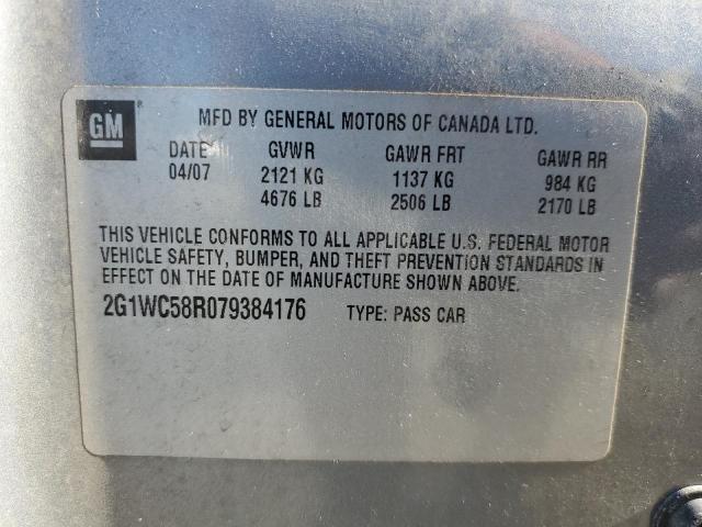 2G1WC58R079384176 - 2007 CHEVROLET IMPALA LT GRAY photo 13