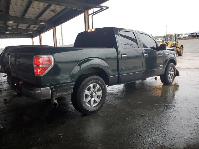 1FTFW1CT3EKF31838 - 2014 FORD F150 SUPERCREW GREEN photo 3