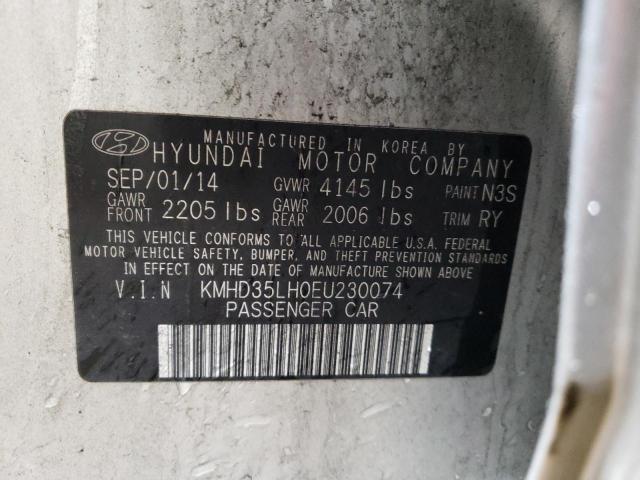 KMHD35LH0EU230074 - 2014 HYUNDAI ELANTRA GT SILVER photo 12