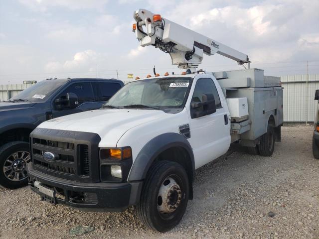 1FD4F46Y78EB26709 - 2008 FORD F450 SUPER DUTY WHITE photo 2