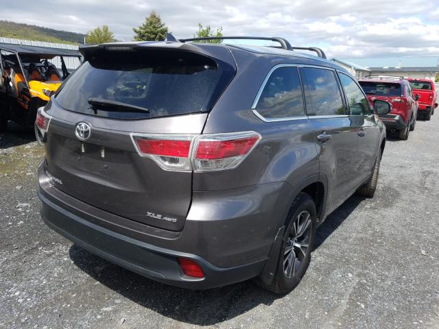 5TDJKRFHXGS235934 - 2016 TOYOTA HIGHLANDER XLE  ფოტო 4