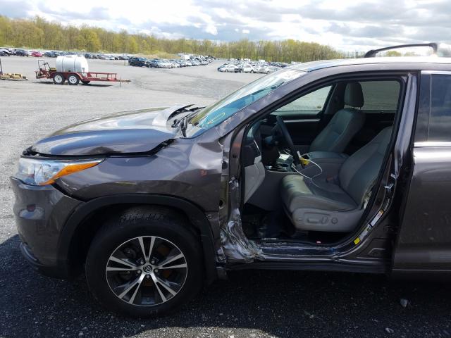 5TDJKRFHXGS235934 - 2016 TOYOTA HIGHLANDER XLE  photo 9