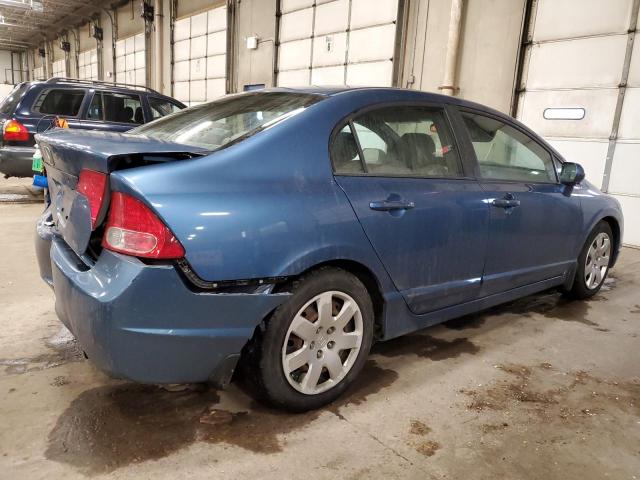 1HGFA16548L079782 - 2008 HONDA CIVIC LX BLUE photo 3