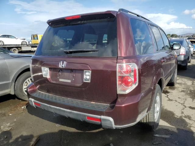 5FNYF28558B027799 - 2008 HONDA PILOT EXL BURGUNDY photo 3