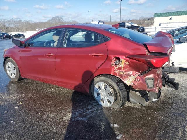 5NPDH4AE2GH796629 - 2016 HYUNDAI ELANTRA SE RED photo 2