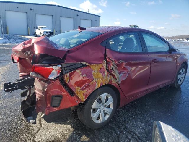 5NPDH4AE2GH796629 - 2016 HYUNDAI ELANTRA SE RED photo 3