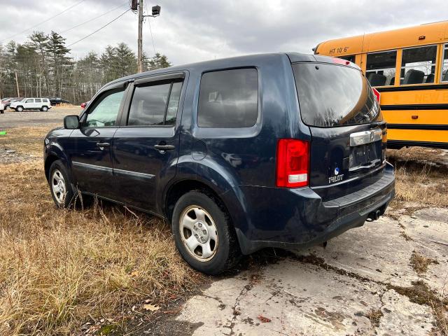 5FNYF4H22CB075478 - 2012 HONDA PILOT LX BLUE photo 3