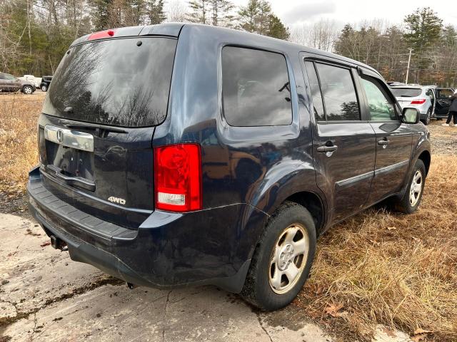 5FNYF4H22CB075478 - 2012 HONDA PILOT LX BLUE photo 4