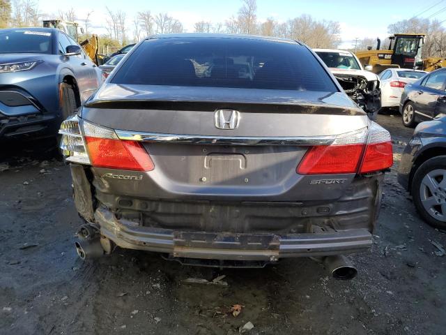 1HGCR2F5XFA110401 - 2015 HONDA ACCORD SPORT GRAY photo 6