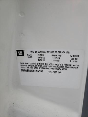 2G4WE567951292168 - 2005 BUICK LACROSSE CXS WHITE photo 13