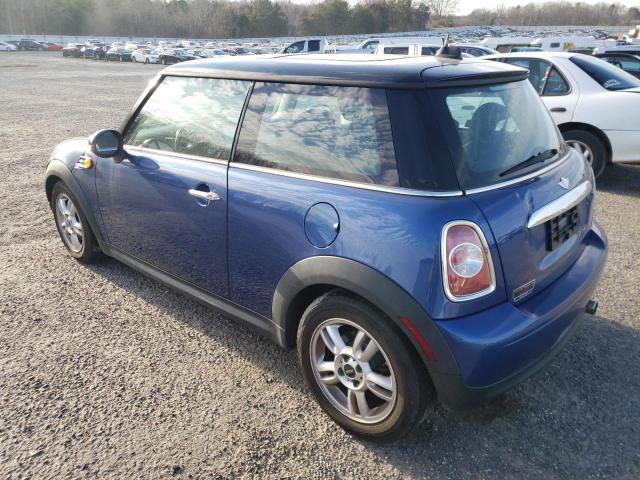 WMWSU3C54DT681710 - 2013 MINI COOPER BLUE photo 2