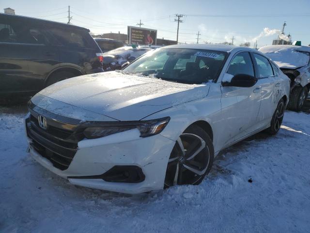 1HGCV2F37MA033770 - 2021 HONDA ACCORD SPORT WHITE photo 1