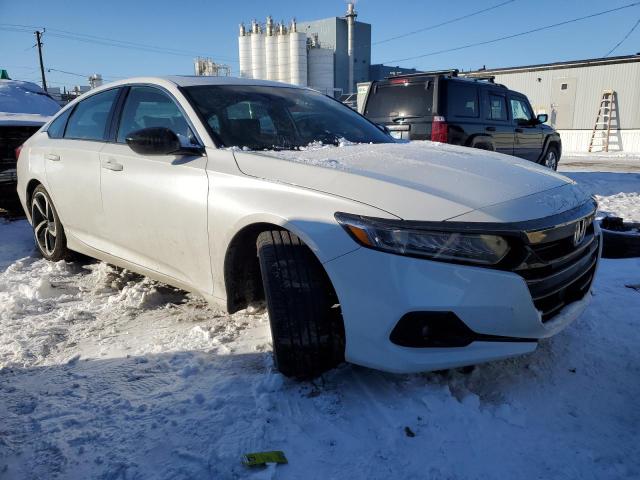 1HGCV2F37MA033770 - 2021 HONDA ACCORD SPORT WHITE photo 4