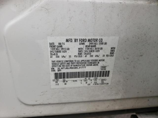 2LMTJ6LR6GBL31777 - 2016 LINCOLN MKX RESERVE 白色 照片 12