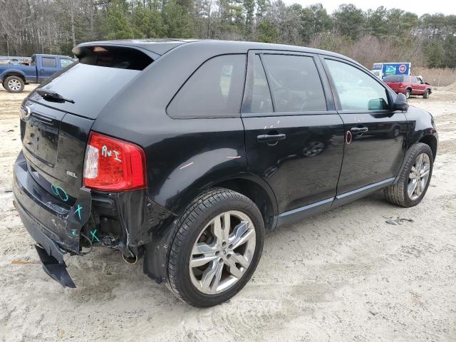 2FMDK3JC2DBB28794 - 2013 FORD EDGE SEL BLACK photo 3