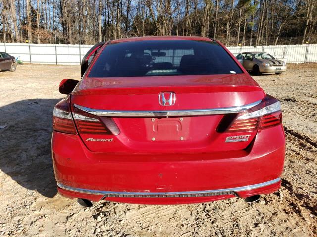 1HGCR2F16HA048625 - 2017 HONDA ACCORD SPORT SPECIAL EDITION RED photo 6