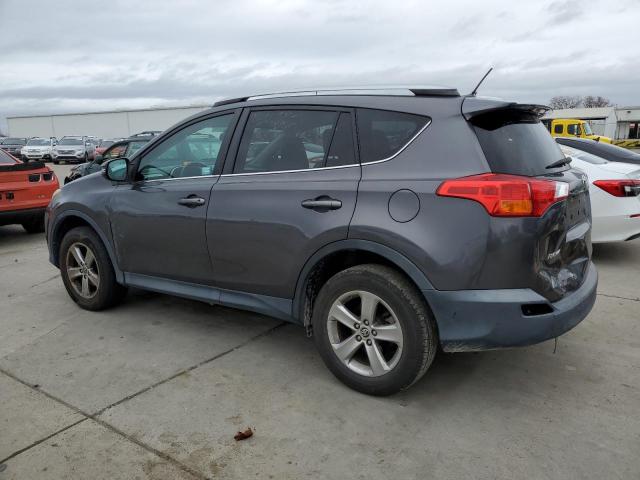 2T3WFREV6FW173639 - 2015 TOYOTA RAV4 XLE GRAY photo 2