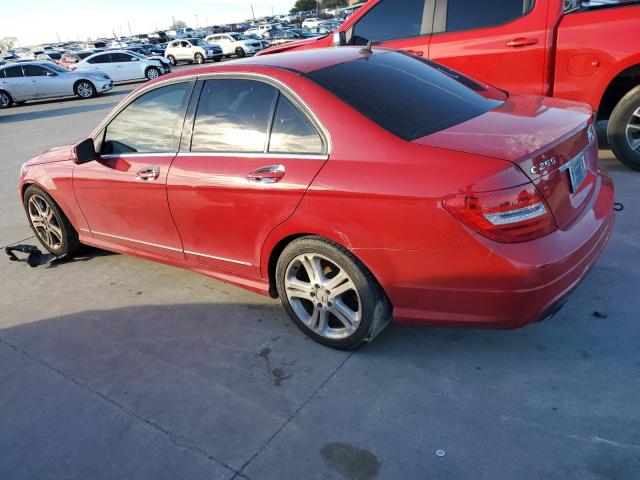 WDDGF4HB0EA942079 - 2014 MERCEDES-BENZ C 250 RED photo 2