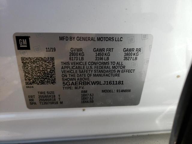 5GAERBKW9LJ161181 - 2020 BUICK ENCLAVE ESSENCE WHITE photo 14