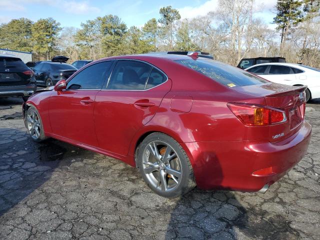 JTHBF5C21A5110351 - 2010 LEXUS IS 250 RED photo 2