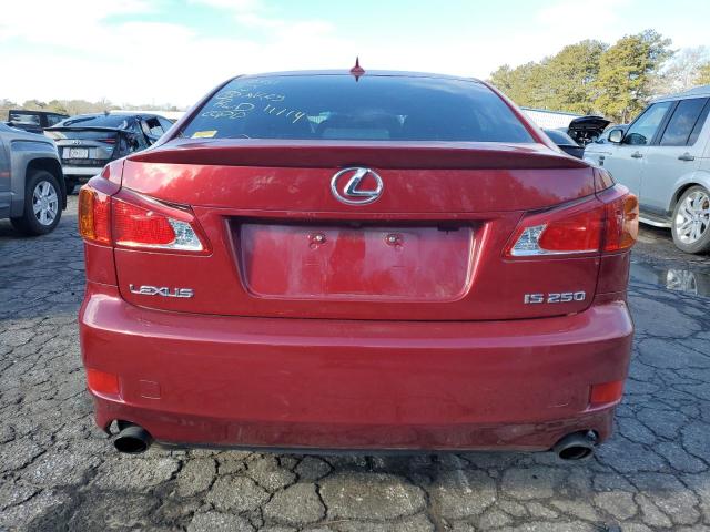 JTHBF5C21A5110351 - 2010 LEXUS IS 250 RED photo 6