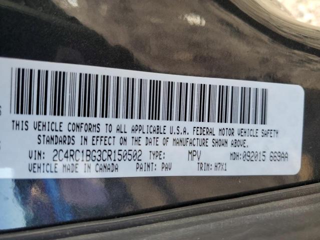 2C4RC1BG3CR150502 - 2012 CHRYSLER TOWN & COU TOURING CHARCOAL photo 13