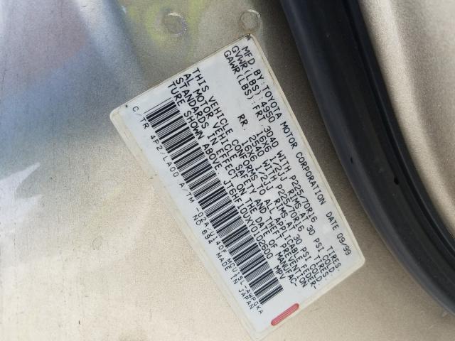 JT6HF10UXY0102600 - 2000 LEXUS RX 300  photo 10