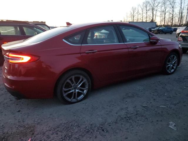 3FA6P0CD2LR196117 - 2020 FORD FUSION SEL RED photo 3