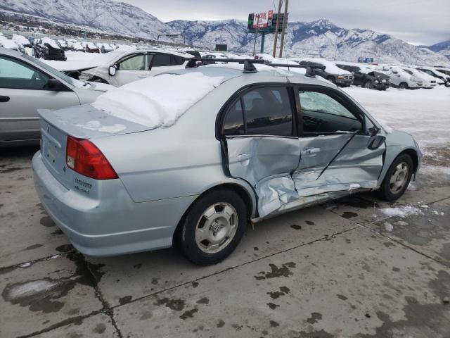 JHMES95634S016493 - 2004 HONDA CIVIC HYBRID BLUE photo 3