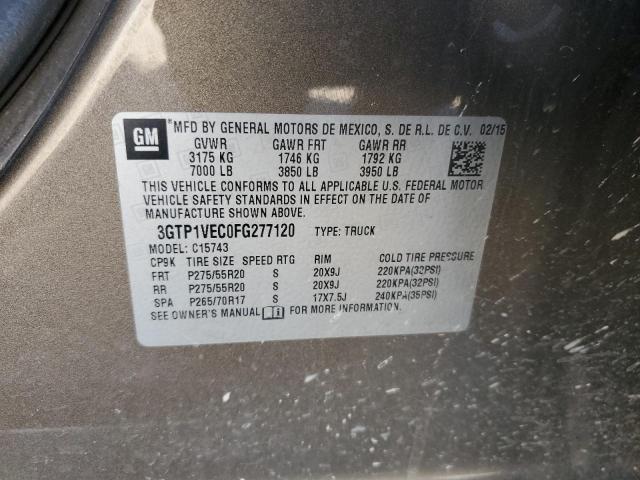 3GTP1VEC0FG277120 - 2015 GMC SIERRA C1500 SLT BROWN photo 13