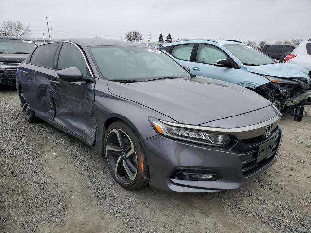 1HGCV1F38JA201647 - 2018 HONDA ACCORD SPORT GRAY photo 4