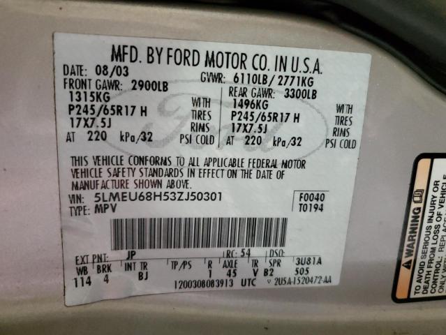 5LMEU68H53ZJ50301 - 2003 LINCOLN AVIATOR 银色 照片 13