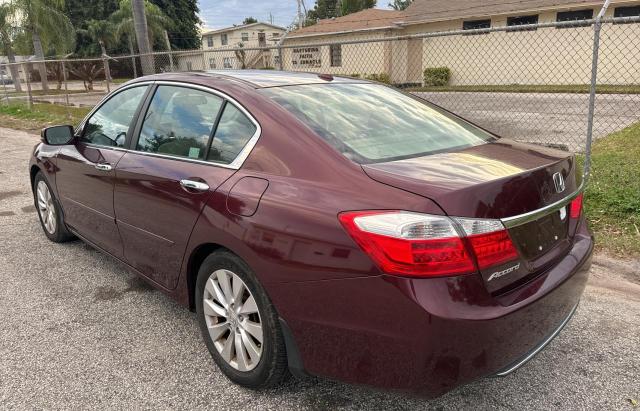 1HGCR2F86DA018984 - 2013 HONDA ACCORD EXL BURGUNDY photo 3