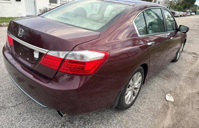 1HGCR2F86DA018984 - 2013 HONDA ACCORD EXL BURGUNDY photo 4