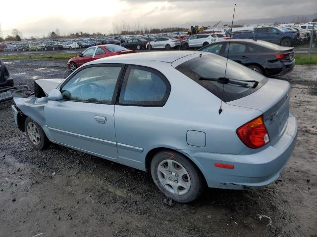 KMHCG35C85U321471 - 2005 HYUNDAI ACCENT GS TURQUOISE photo 2