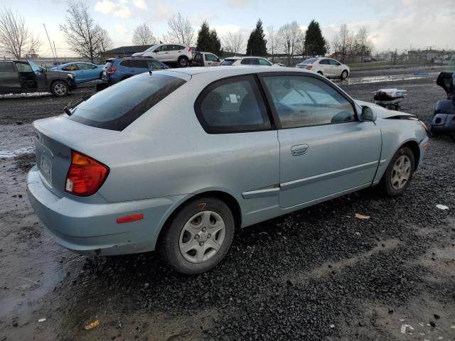 KMHCG35C85U321471 - 2005 HYUNDAI ACCENT GS TURQUOISE photo 3