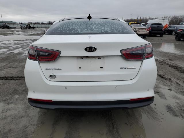 KNAGN4AD5F5084446 - 2015 KIA OPTIMA HYBRID WHITE photo 6