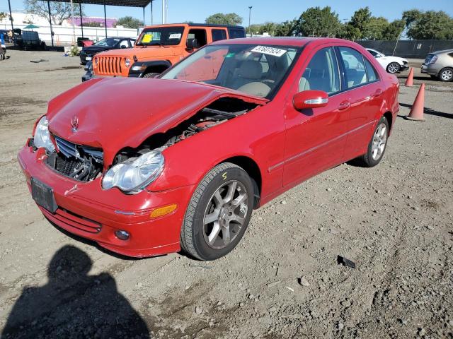 WDBRF92H27F900952 - 2007 MERCEDES-BENZ C 280 4MATIC RED photo 1