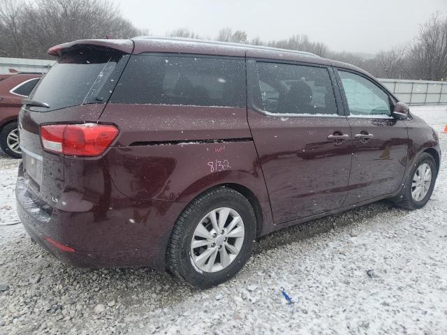 KNDMB5C13G6216395 - 2016 KIA SEDONA LX BURGUNDY photo 3