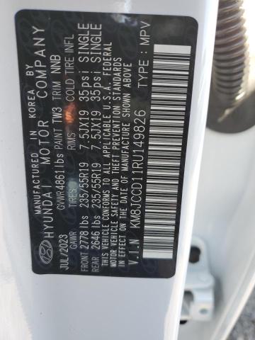 KM8JCCD11RU149826 - 2024 HYUNDAI TUCSON SEL CONVENIENCE WHITE photo 12