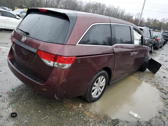 5FNRL5H46GB165131 - 2016 HONDA ODYSSEY EX RED photo 3